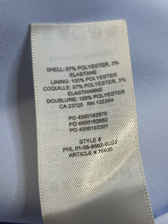 Babaton 90s Slit Midi Dress Glimmer Ice Blue NWT Size 6 - Picture 9 of 16